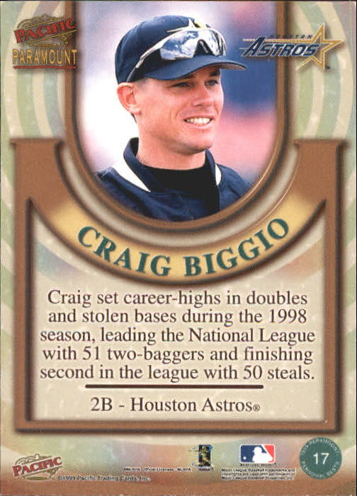 1999 Paramount Personal Bests #17 Craig Biggio back image