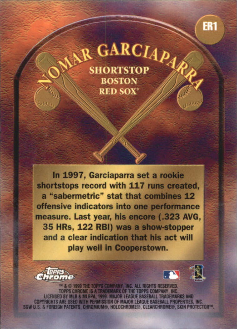 1999 Topps Chrome Early Road to the Hall #ER1 Nomar Garciaparra back image