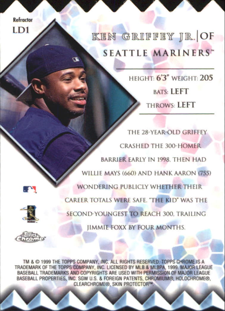 1999 Topps Chrome Lords of the Diamond Refractors #LD1 Ken Griffey Jr. back image