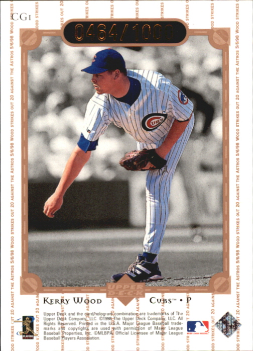 1999 Upper Deck Crowning Glory Double #CG1 R.Clemens/K.Wood back image