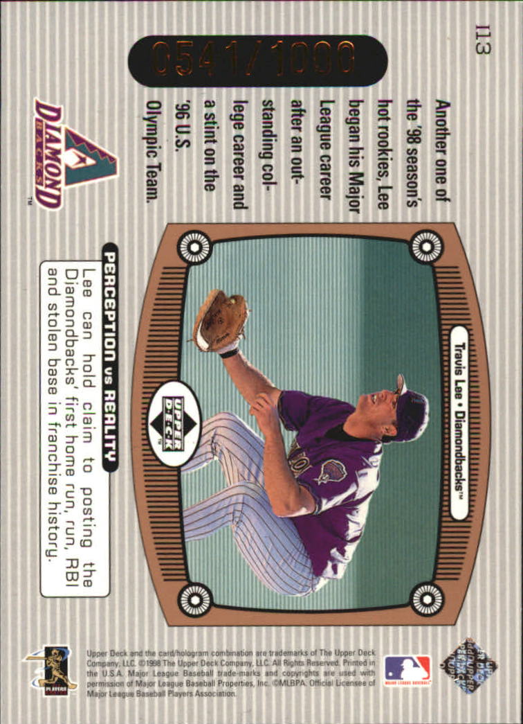 1999 Upper Deck Immaculate Perception Double #I13 Travis Lee back image