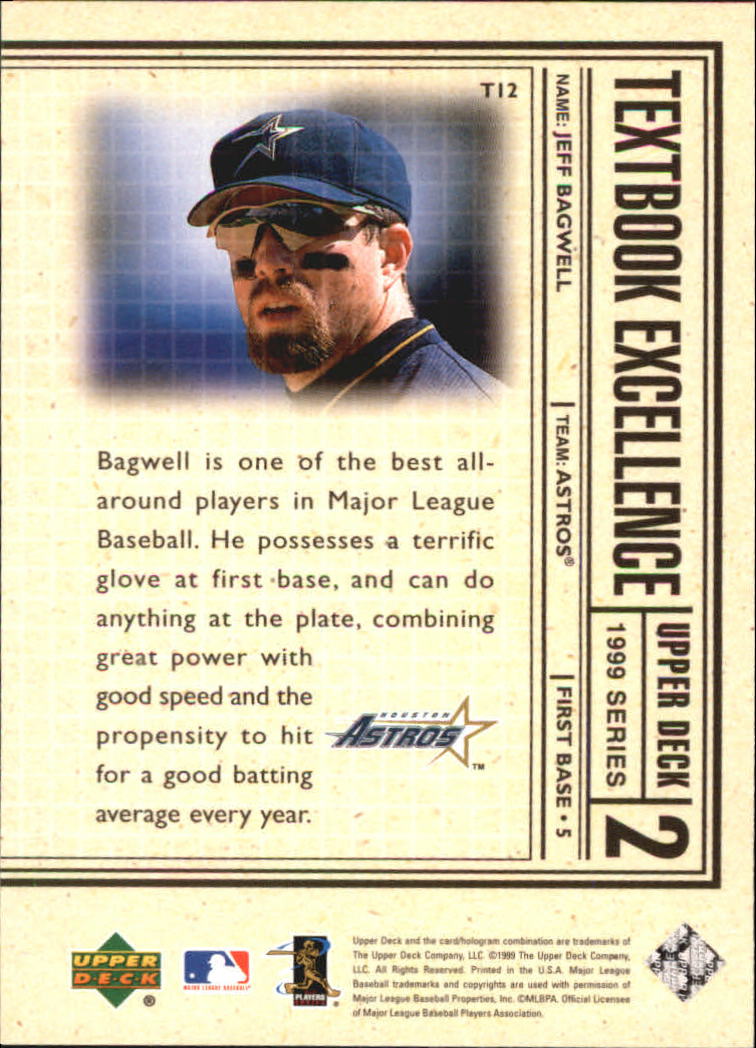 1999 Upper Deck Textbook Excellence #T12 Jeff Bagwell back image