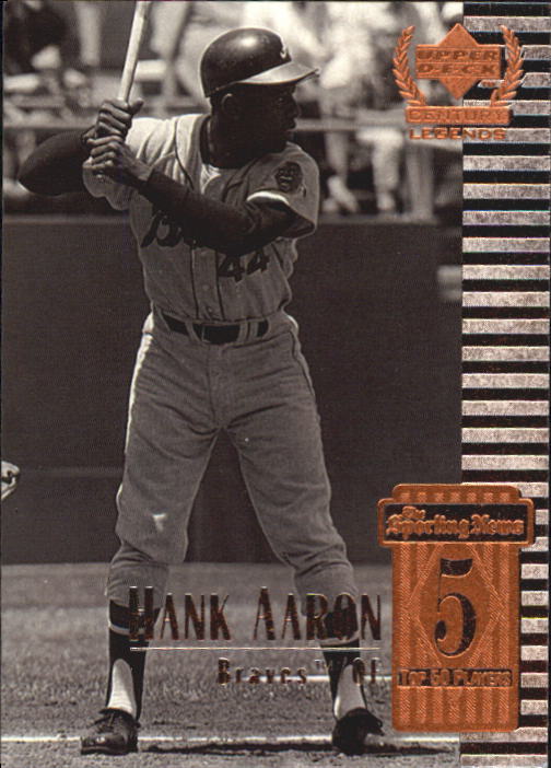 1999 Upper Deck Century Legends #5 Hank Aaron