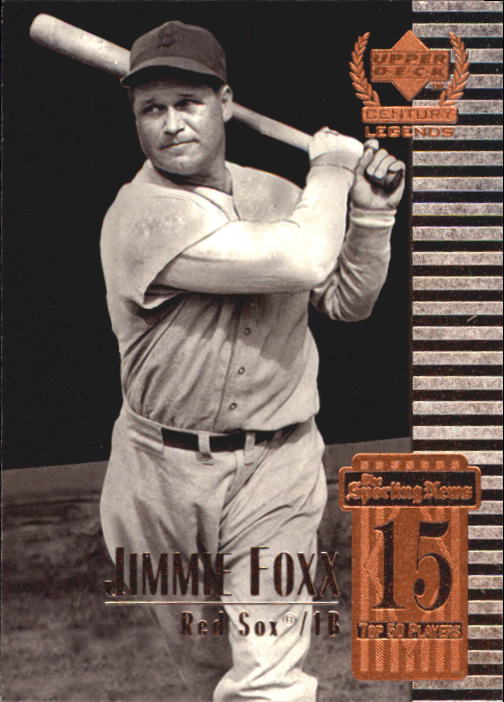 1999 Upper Deck Century Legends #15 Jimmie Foxx