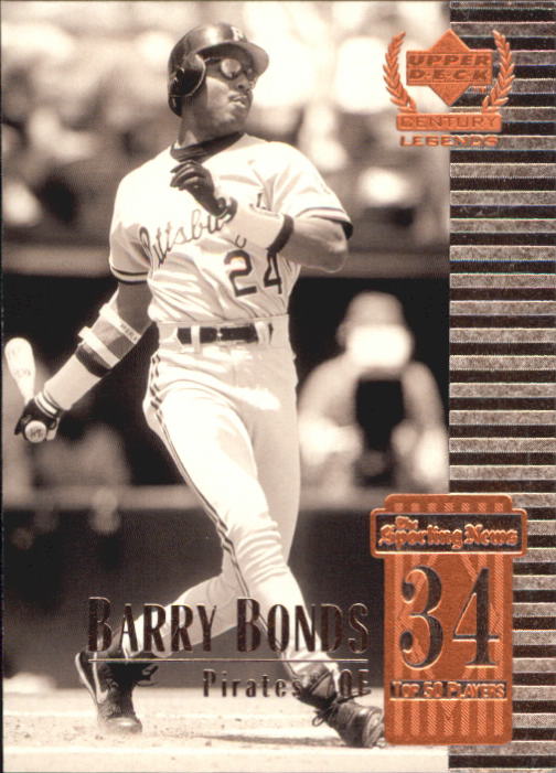 1999 Upper Deck Century Legends #34 Barry Bonds