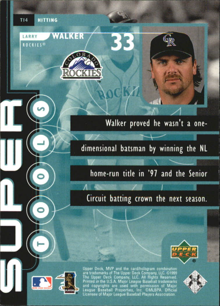 1999 Upper Deck MVP Super Tools #T14 Larry Walker back image