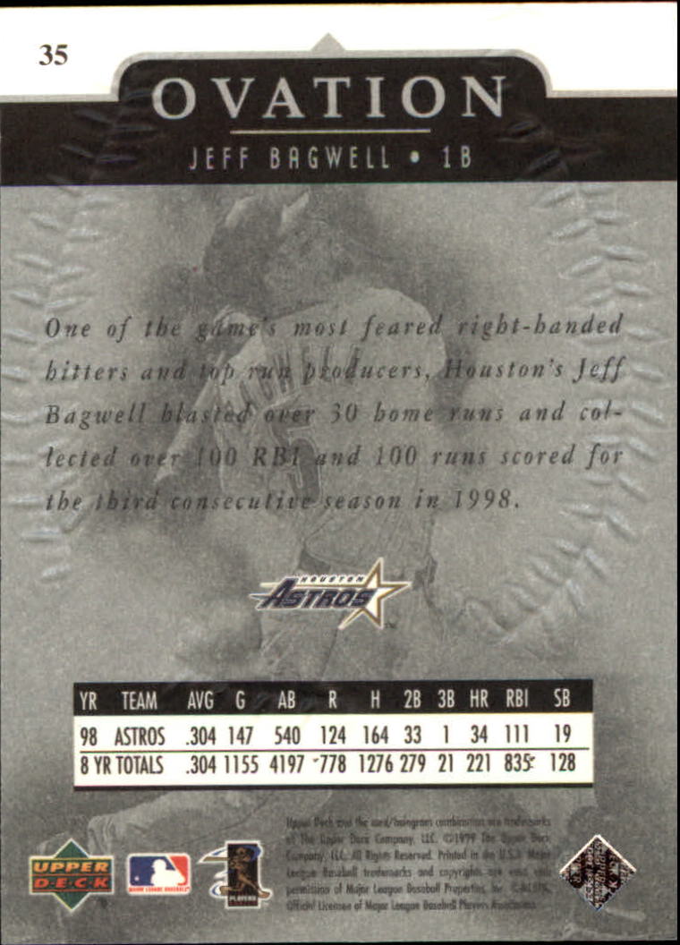 1999 Upper Deck Ovation #35 Jeff Bagwell back image