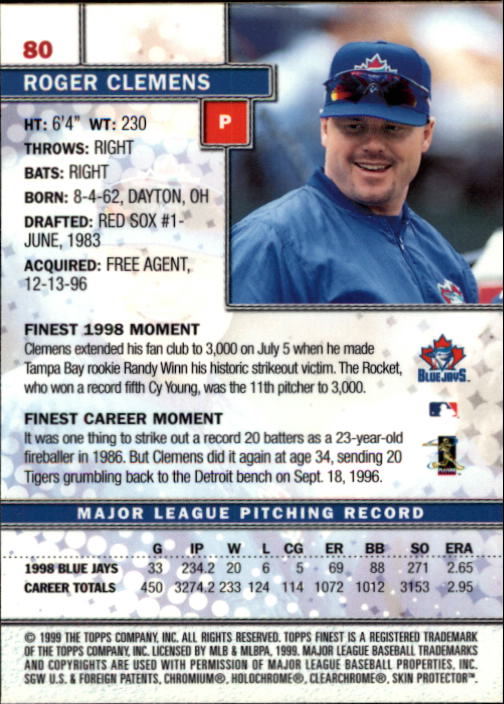 Roger Clemens cards (1987-2022) Red Sox Yankees Blue Jays Astros - You Choose - Picture 180 of 356