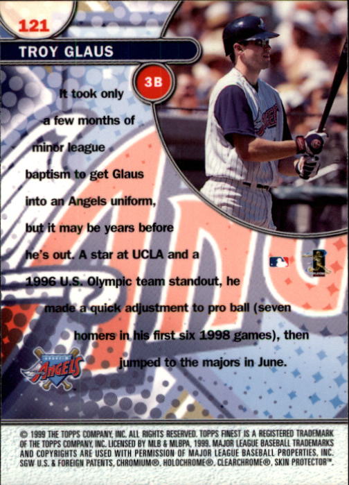 1999 Finest #121 Troy Glaus SENS back image