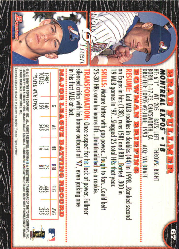1999 Bowman International Baseball Card Pick (Inserts) - Picture 53 of 357