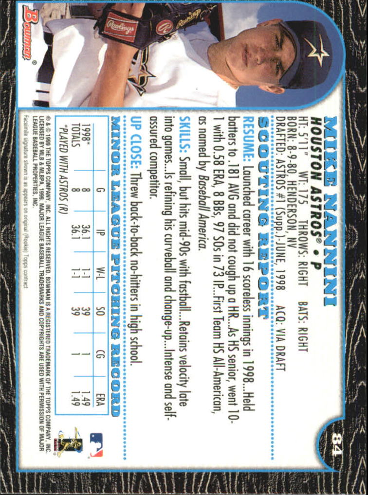 1999 Bowman International Baseball Card Pick (Inserts) - Picture 65 of 357
