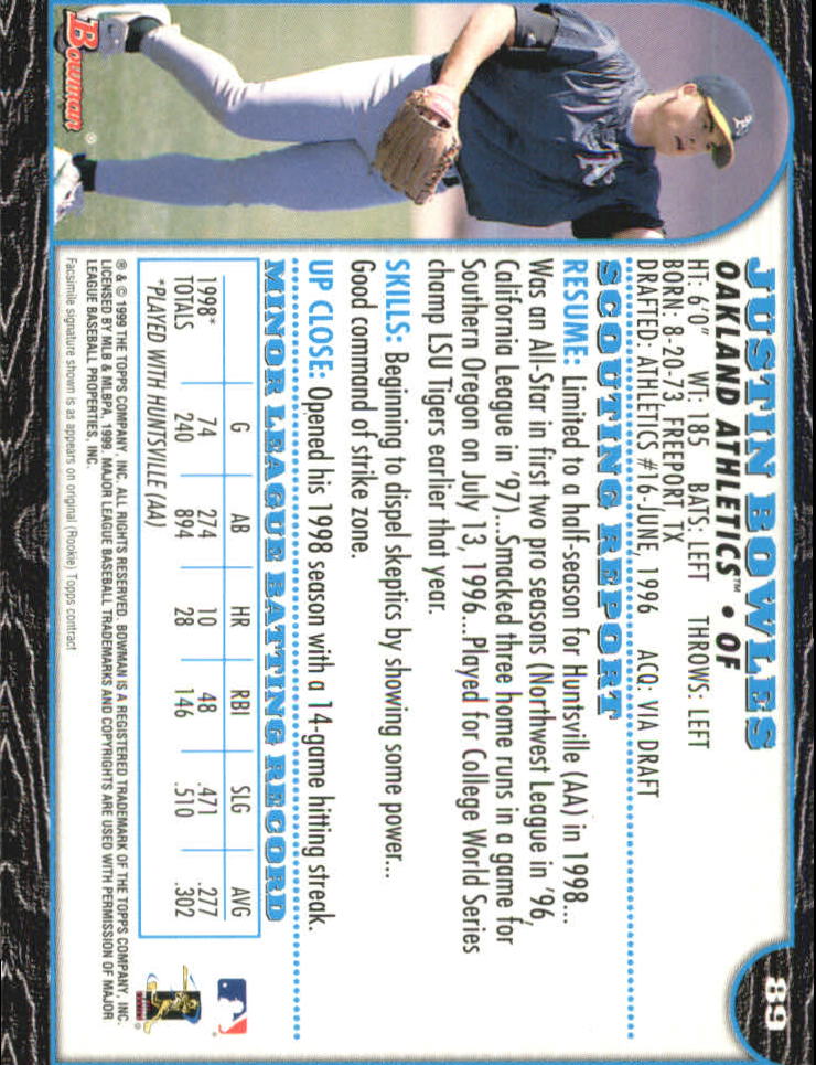 1999 Bowman International Baseball Card Pick (Inserts) - Picture 73 of 357