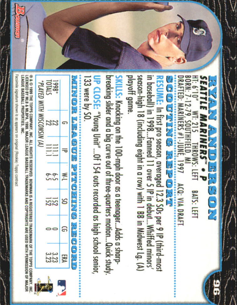 1999 Bowman International Baseball Card Pick (Inserts) - Picture 79 of 357
