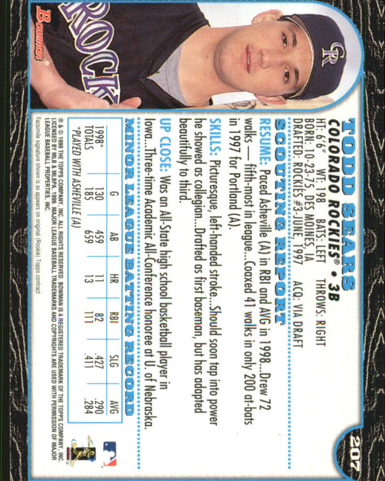 1999 Bowman International Baseball Card Pick (Inserts) - Picture 163 of 357