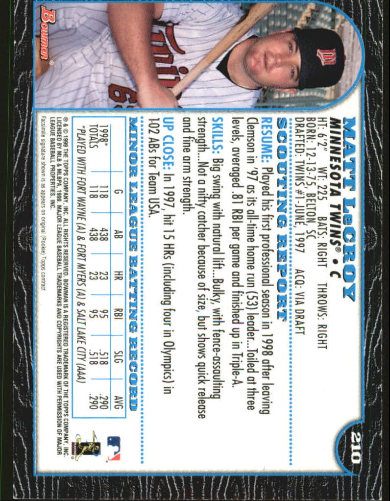 1999 Bowman International Baseball Card Pick (Inserts) - Picture 165 of 357