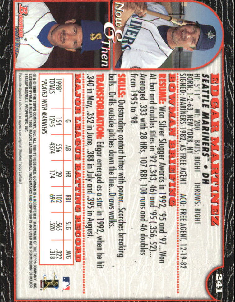 1999 Bowman International Baseball Card Pick (Inserts) - Picture 187 of 357