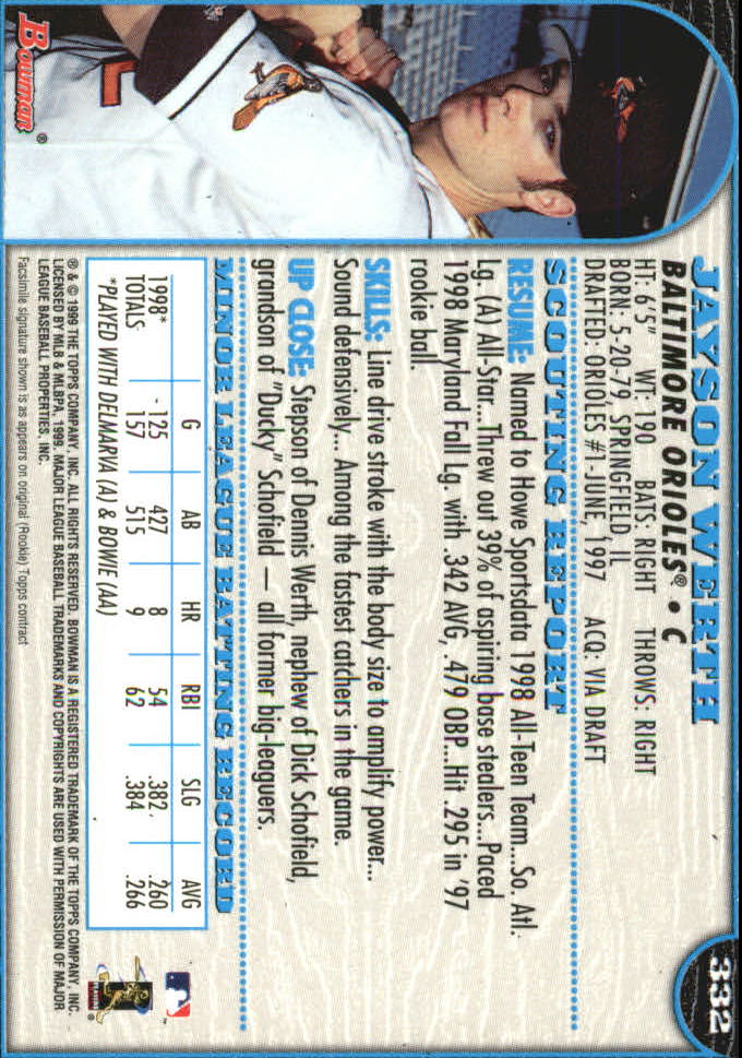 1999 Bowman International Baseball Card Pick (Inserts) - Picture 251 of 357