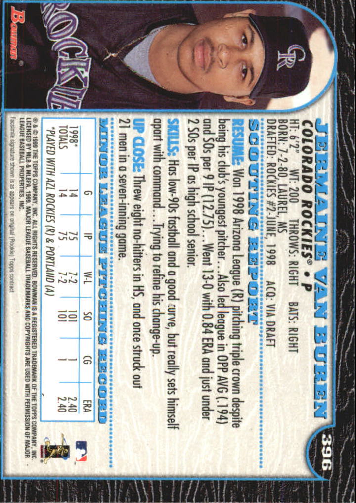 1999 Bowman International Baseball Card Pick (Inserts) - Picture 319 of 357