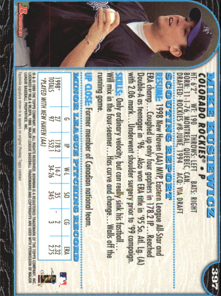 1999 Bowman International Baseball Card Pick (Inserts) - Picture 321 of 357