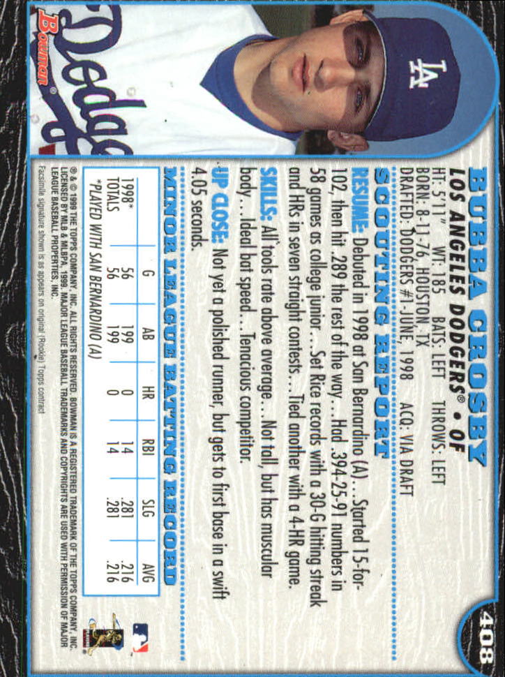 1999 Bowman International Baseball Card Pick (Inserts) - Picture 331 of 357