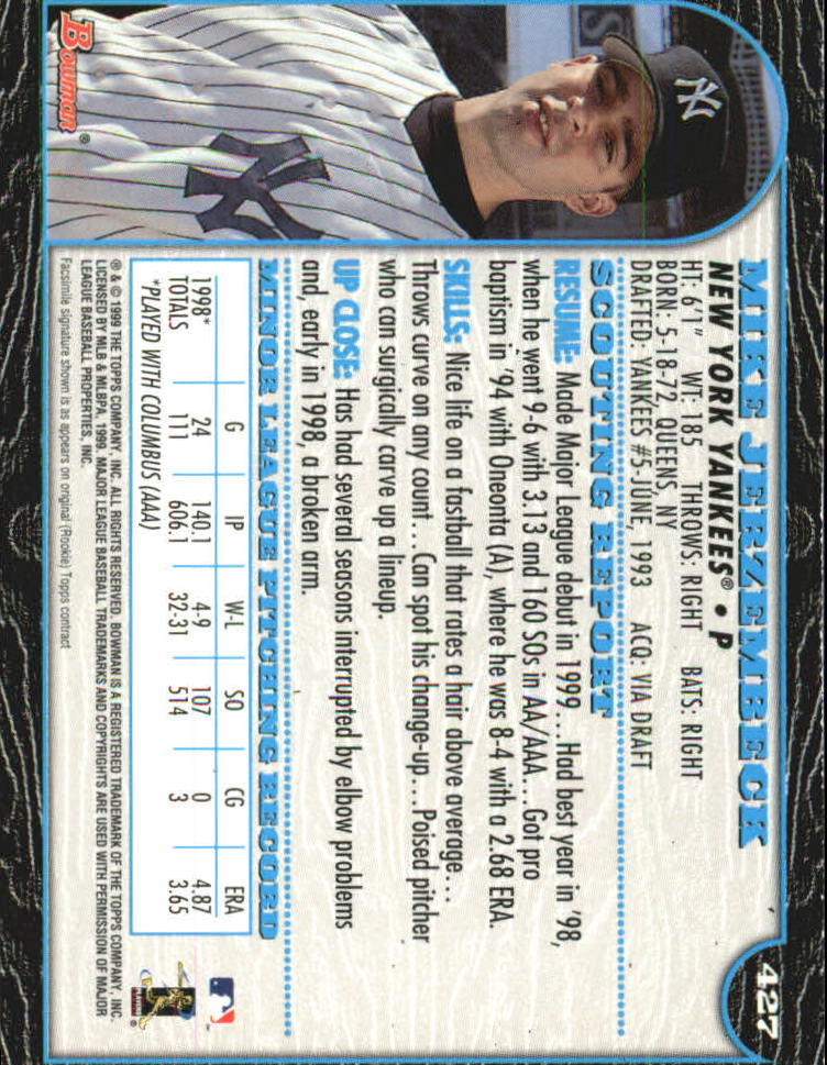 1999 Bowman International Baseball Card Pick (Inserts) - Picture 351 of 357
