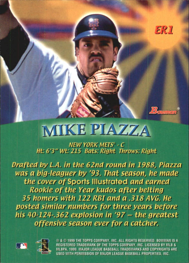 1999 Bowman Early Risers #ER1 Mike Piazza back image