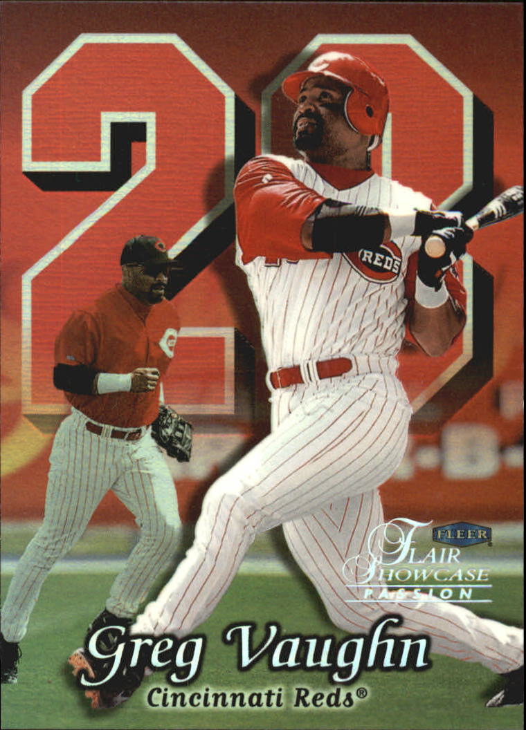 1999 Fleer Tradition Going Yard #14 Greg Vaughn San Diego Padres