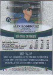 1999 Topps Gold Label Race to Aaron Black #RA8 Alex Rodriguez back image
