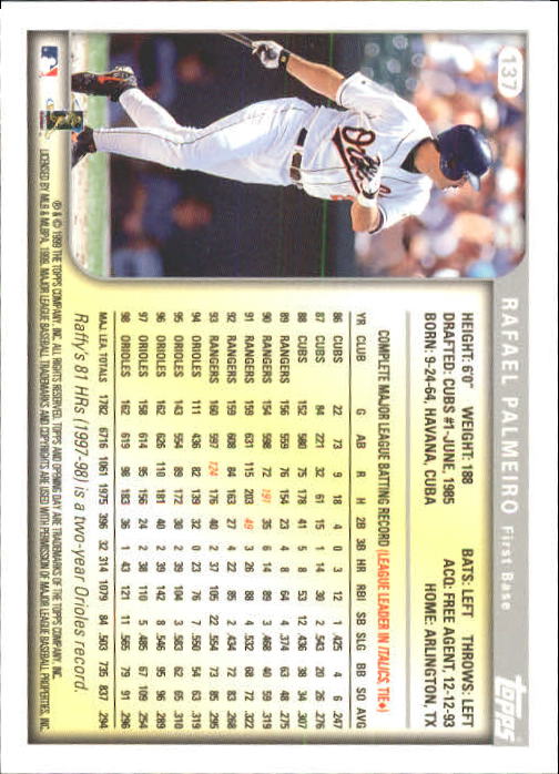 A4346- 1999 Topps Opening Day BB #s 1-165 +Inserts -You Pick- 15+ FREE US SHIP - Picture 232 of 278