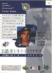 1999 SPx #109 Mike Lowell SP back image