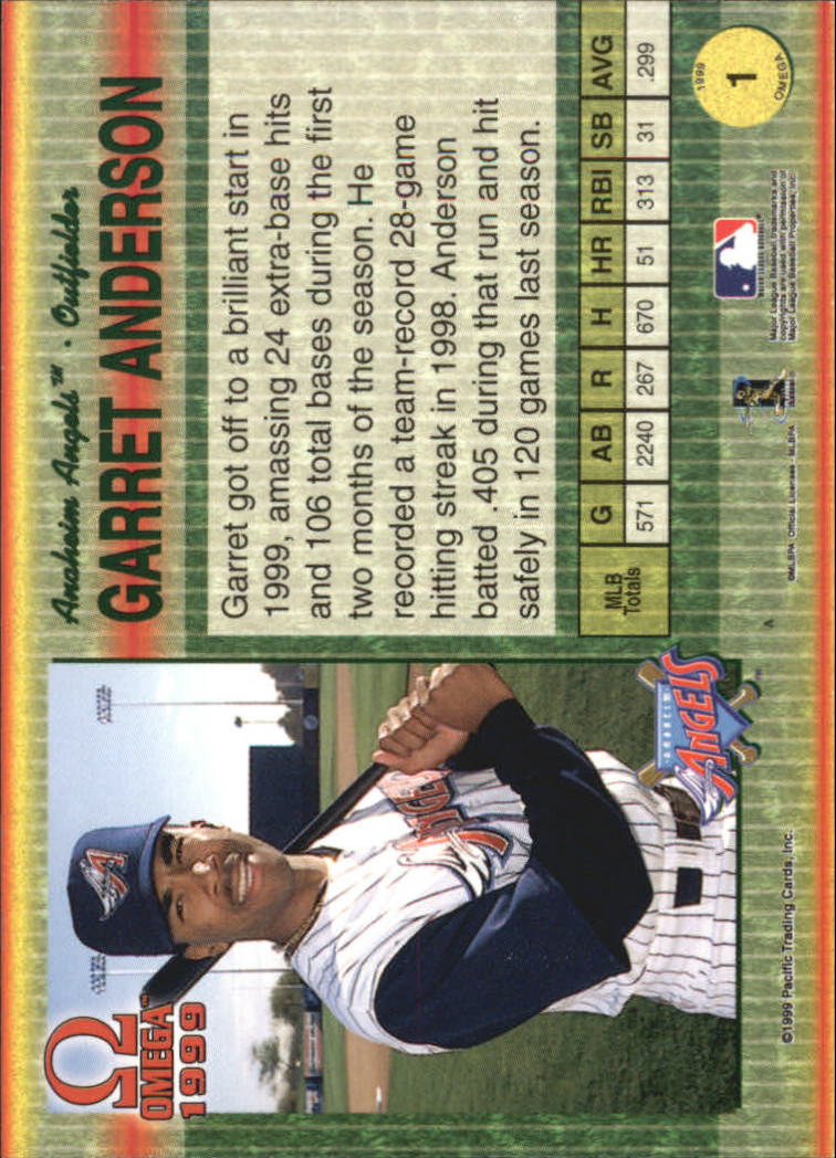 B5118- 1999 Pacific Omega Baseball Card # S 1-250 -du Pick- 15 + Gratis US - Bild 3 von 487