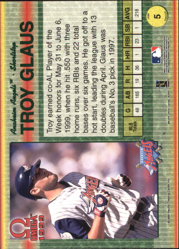 B5118- 1999 Pacific Omega Baseball Card # S 1-250 -du Pick- 15 + Gratis US - Bild 11 von 487