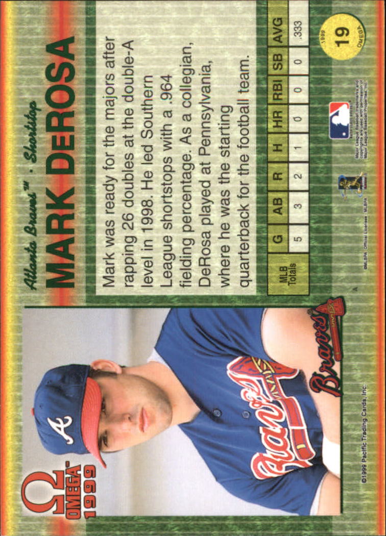 B5118- 1999 Pacific Omega Baseball Card # S 1-250 -du Pick- 15 + Gratis US - Bild 39 von 487