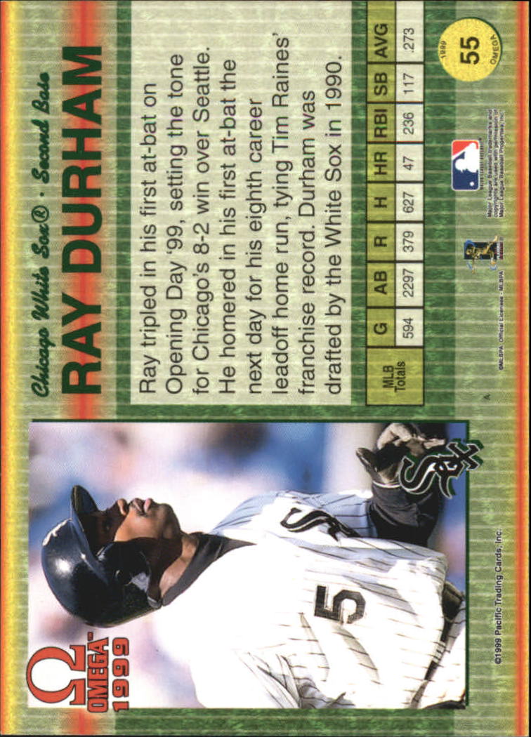 1999 Pacific Omega #55 Ray Durham back image