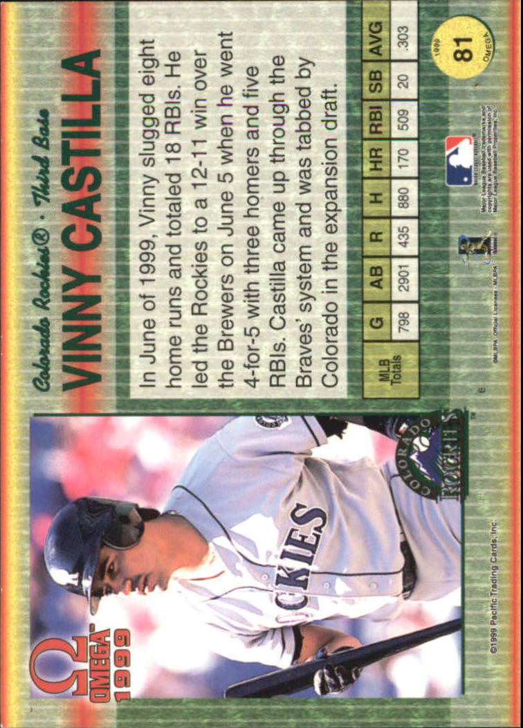 B5118- 1999 Pacific Omega Baseball Card # S 1-250 -du Pick- 15 + Gratis US - Bild 163 von 487