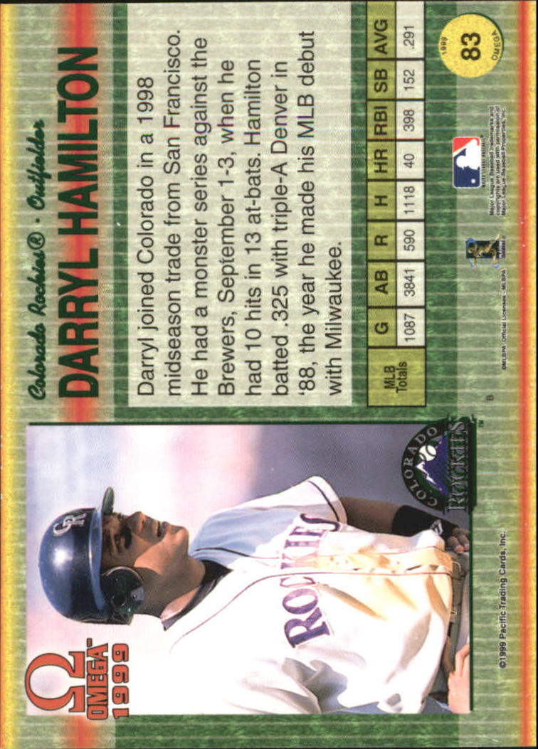 B5118- 1999 Pacific Omega Baseball Card # S 1-250 -du Pick- 15 + Gratis US - Bild 167 von 487