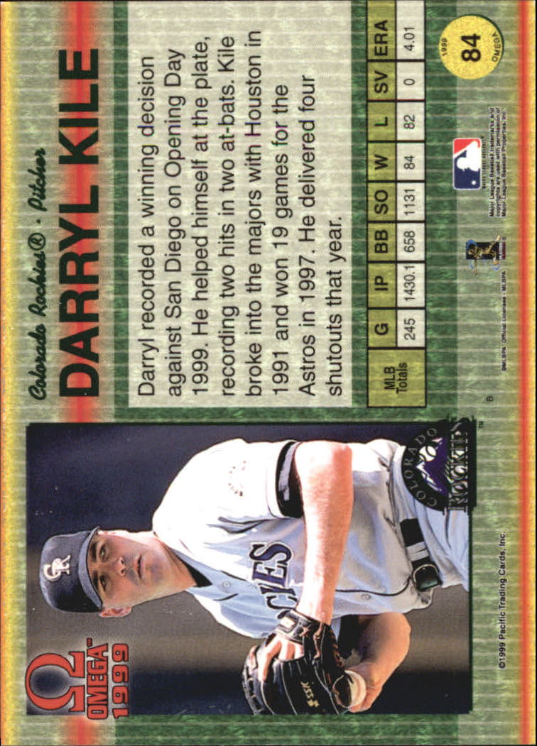 B5118- 1999 Pacific Omega Baseball Card # S 1-250 -du Pick- 15 + Gratis US - Bild 169 von 487