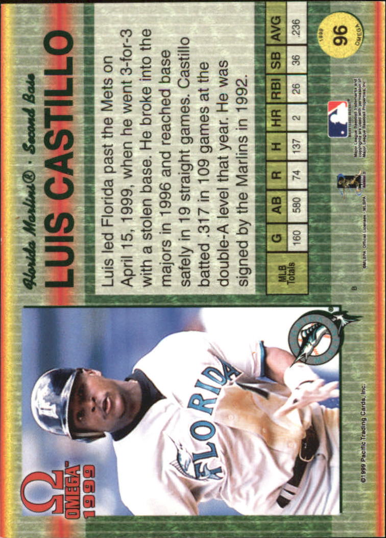 B5118- 1999 Pacific Omega Baseball Card # S 1-250 -du Pick- 15 + Gratis US - Bild 193 von 487