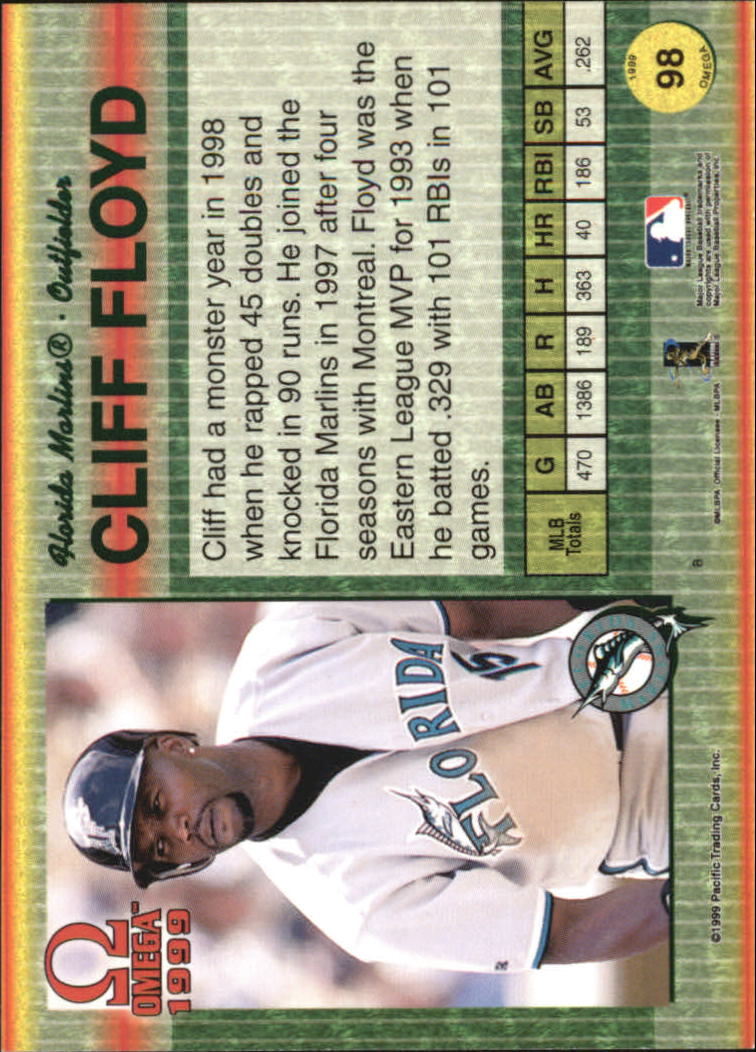 B5118- 1999 Pacific Omega Baseball Card # S 1-250 -du Pick- 15 + Gratis US - Bild 197 von 487