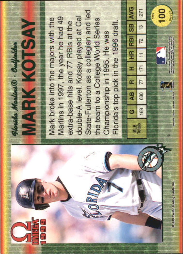 B5118- 1999 Pacific Omega Baseball Card # S 1-250 -du Pick- 15 + Gratis US - Bild 201 von 487