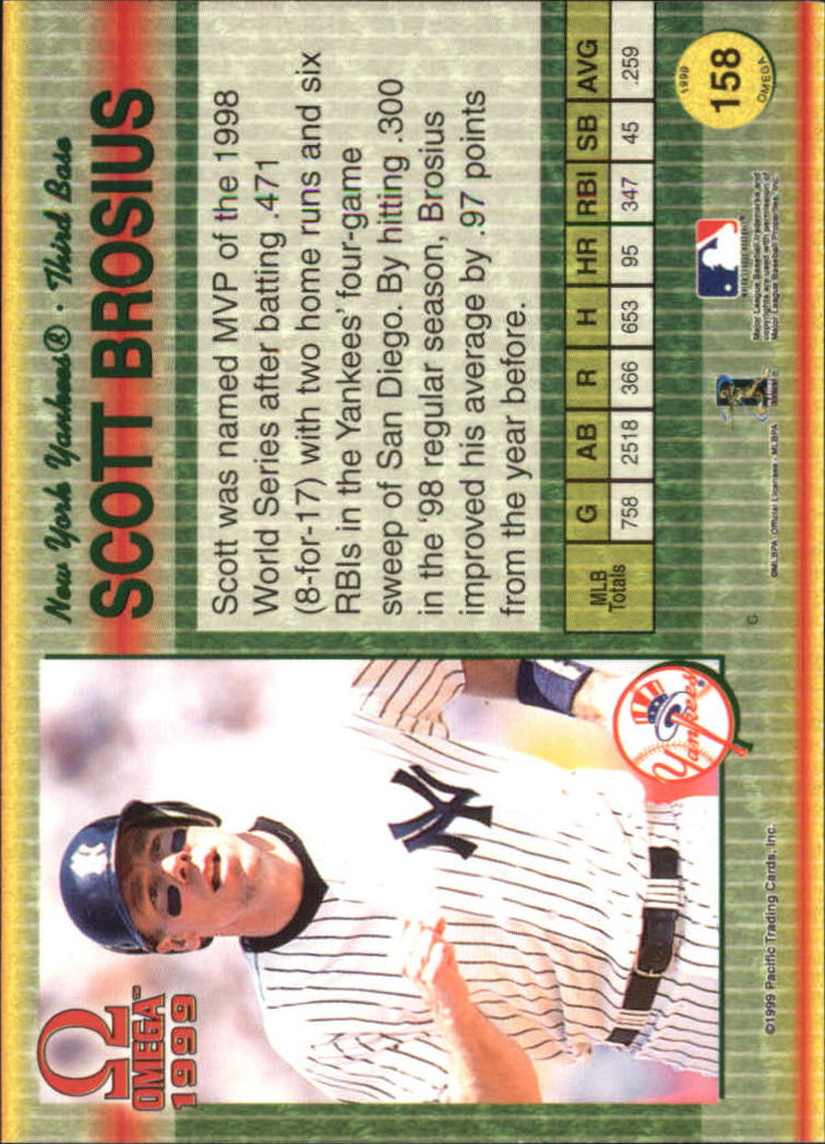B5118- 1999 Pacific Omega Baseball Card # S 1-250 -du Pick- 15 + Gratis US - Bild 305 von 487