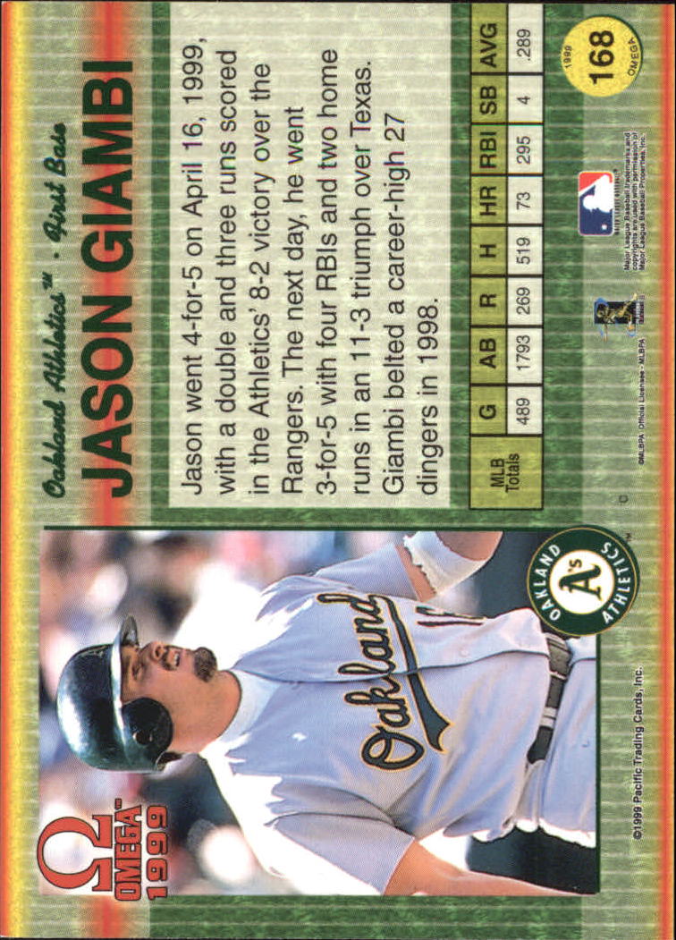 B5118- 1999 Pacific Omega Baseball Card # S 1-250 -du Pick- 15 + Gratis US - Bild 325 von 487
