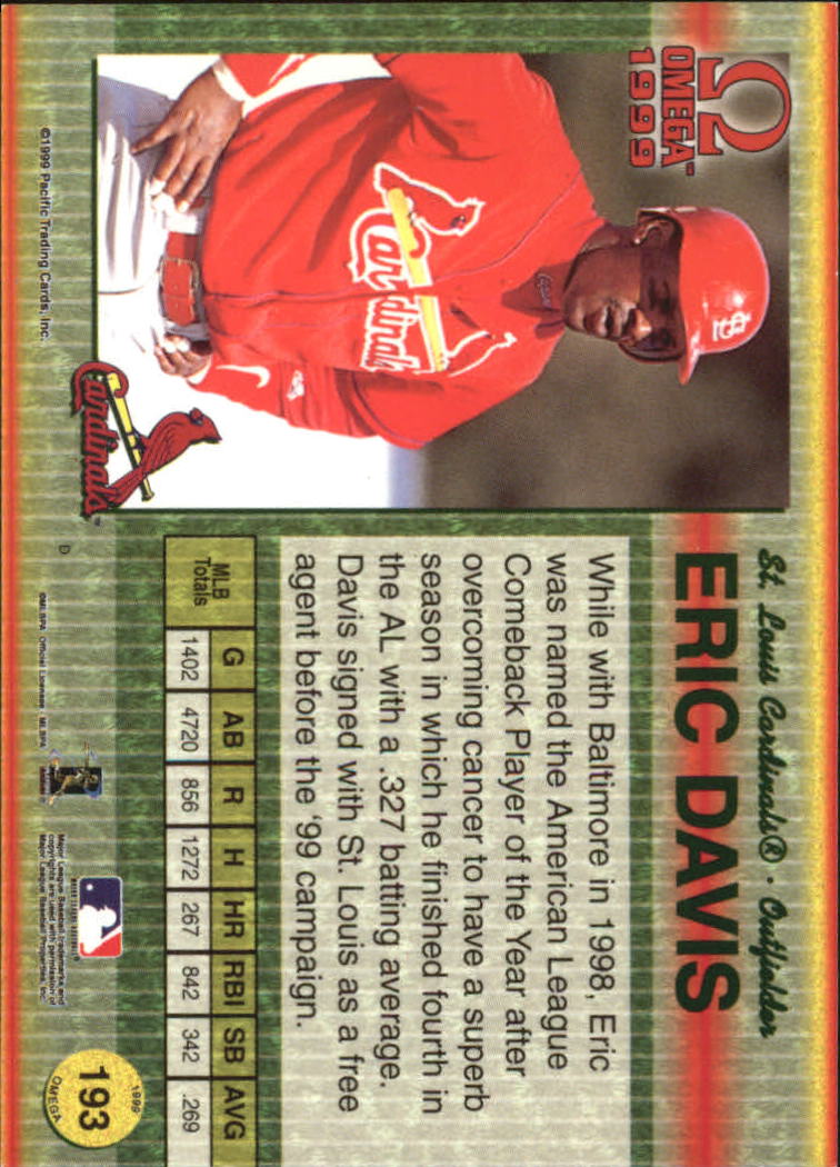 B5118- 1999 Pacific Omega Baseball Card # S 1-250 -du Pick- 15 + Gratis US - Bild 373 von 487