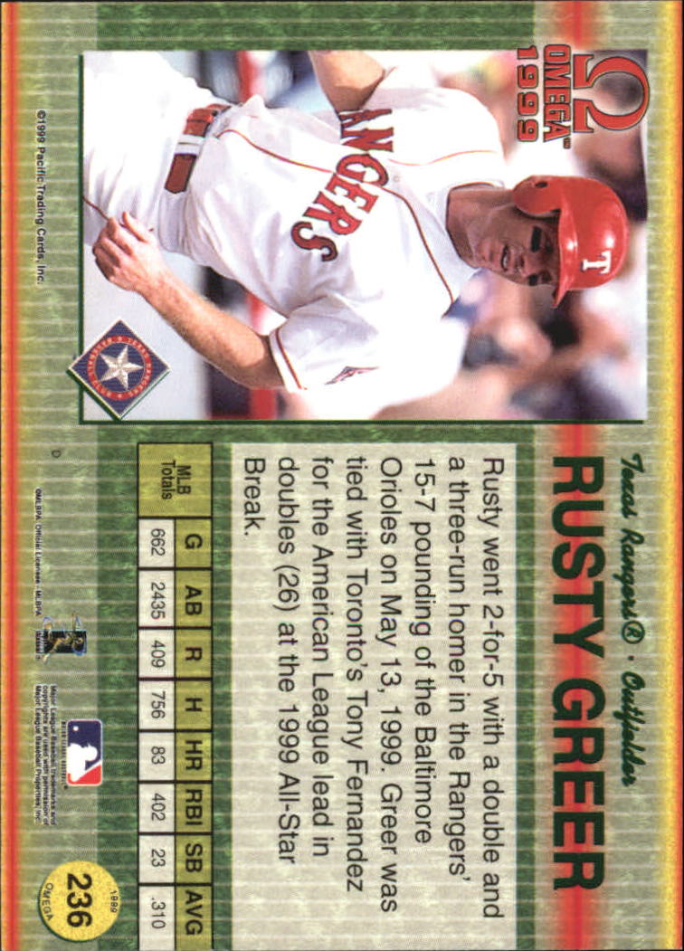 B5118- 1999 Pacific Omega Baseball Card # S 1-250 -du Pick- 15 + Gratis US - Bild 459 von 487
