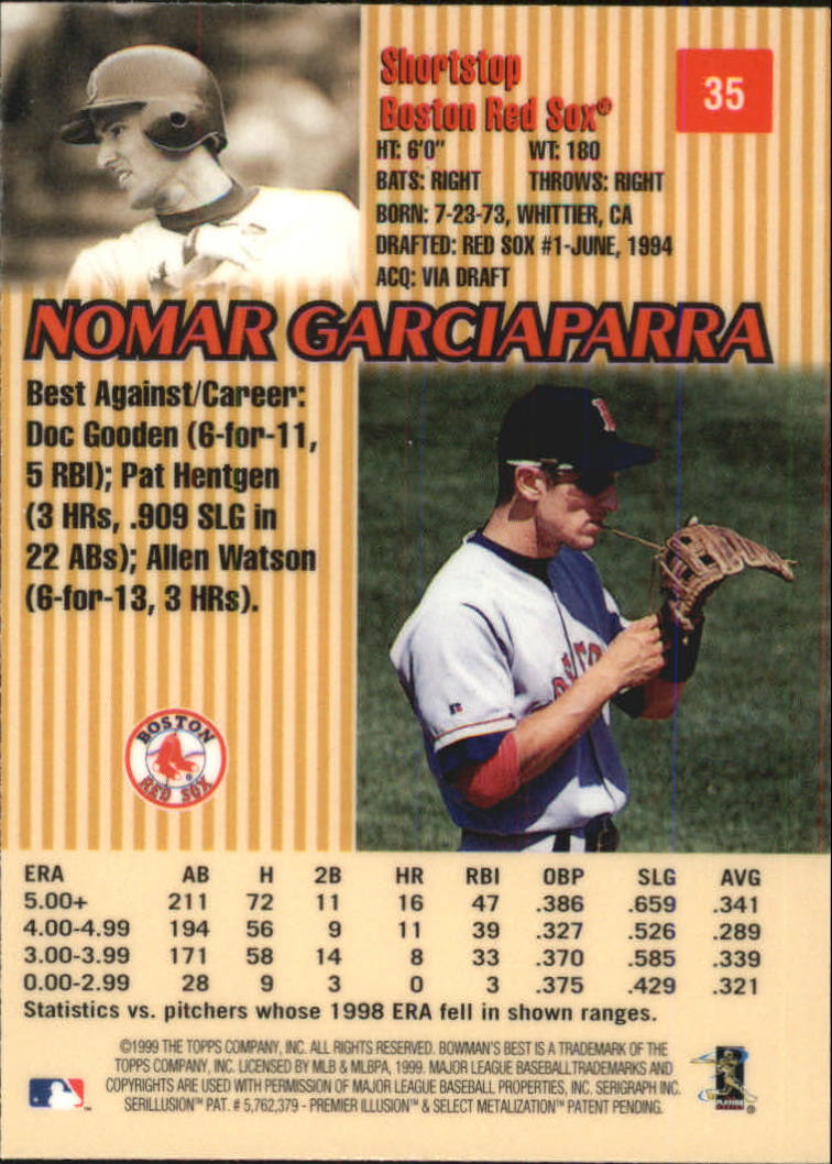 1999 Bowman's Best #35 Nomar Garciaparra back image