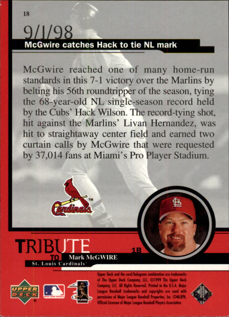 B7103- 1999 Upper Deck Mark Mcgwire Hommage #S 1-30 -du Pick- 15 + Free US - Bild 13 von 13