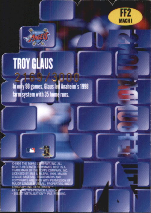 1999 Bowman's Best Future Foundations Mach I #FF2 Troy Glaus back image