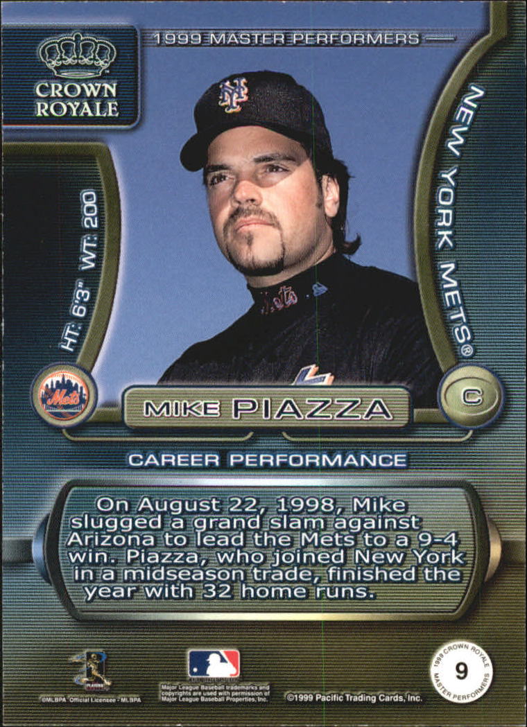 1999 Crown Royale Master Performers #9 Mike Piazza back image