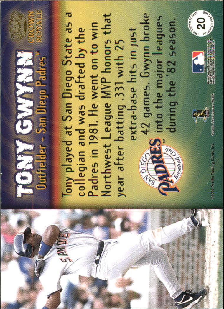 1999 Crown Royale Pillars of the Game #20 Tony Gwynn - NM-MT | eBay