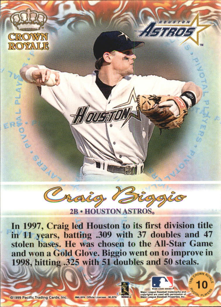 1999 Crown Royale Pivotal Players #10 Craig Biggio back image